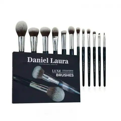 12-pieces-brush-set-copy ست براش 12 تیکه صورت و چشم دنیل لورا - تصویر 1