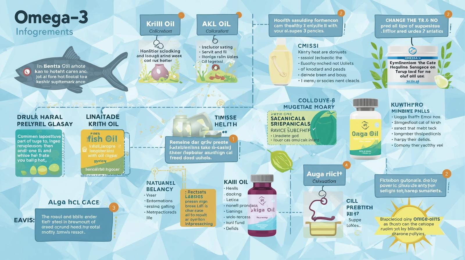 انواع مکمل های امگا۳ و فواید هر کدام