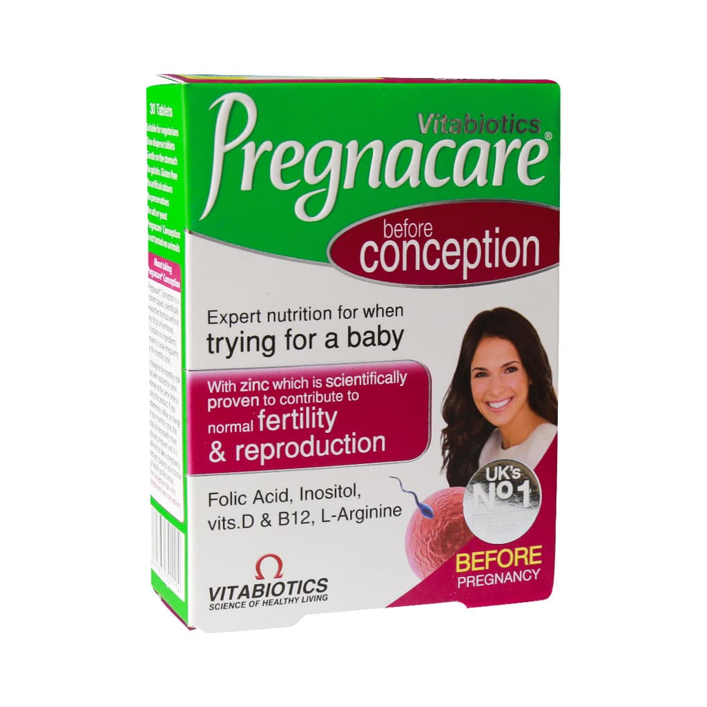 Vitabiotics-Pregnacare-Conception-30-Tabs قرص پرگناکر کانسپشن ویتابیوتیکس - تصویر 1