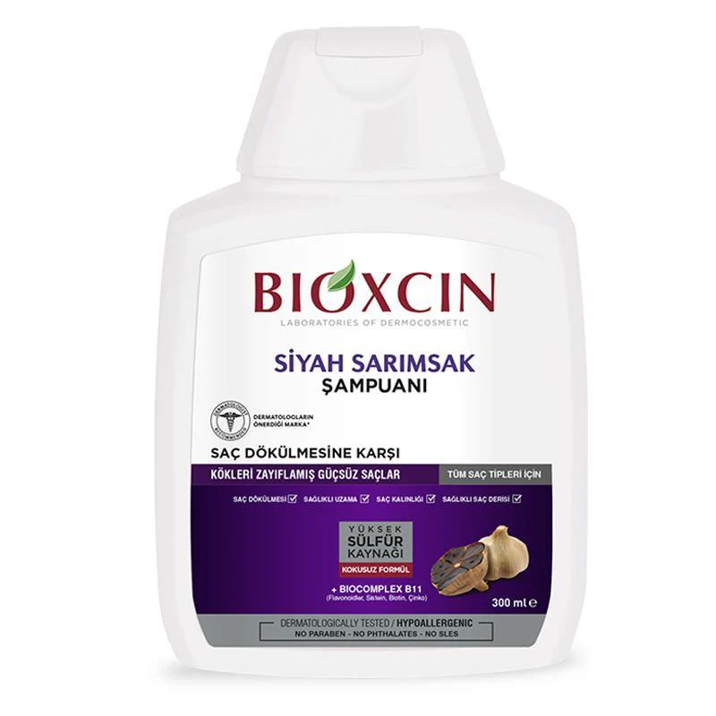 bioxcin-shampoo-black-garlic-1 شامپو ضد ریزش بیوکسین حاوی عصاره سیر سیاه - تصویر 1