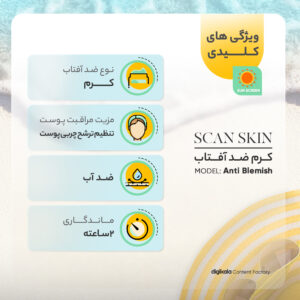 کرم ضدآفتاب اسکن اسکین مدل Anti Blemish، حجم 40 میلی‌لیتر