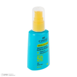 فلوئید ضد آفتاب رنگی بژ طبیعی صورت سینره SPF 50 مدل AQUA ‌محافظ UVA ،UVB و ++++PA مناسب برای انواع پوست حجم 50 میلی‌لیتر