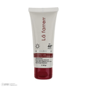 کرم ضد آفتاب رنگی لافارر SPF 40 مدل مینرال حاوی محافظ UVA و UVB و PA+++ ‌مناسب انواع پوست حجم 40 میلی‌لیتر