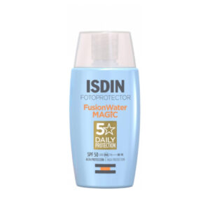 کرم ضد آفتاب بدون رنگ ایزدین SPF 50 مدل water_magic مناسب برای انواع پوست حجم 50 میلی‌لیتر
