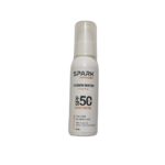 کرم ضد آفتاب بی‌رنگ صورت اسپارک وودن SPF 50 مدل ویتامین E ‌مناسب برای انواع پوست حجم 50 میلی‌لیتر