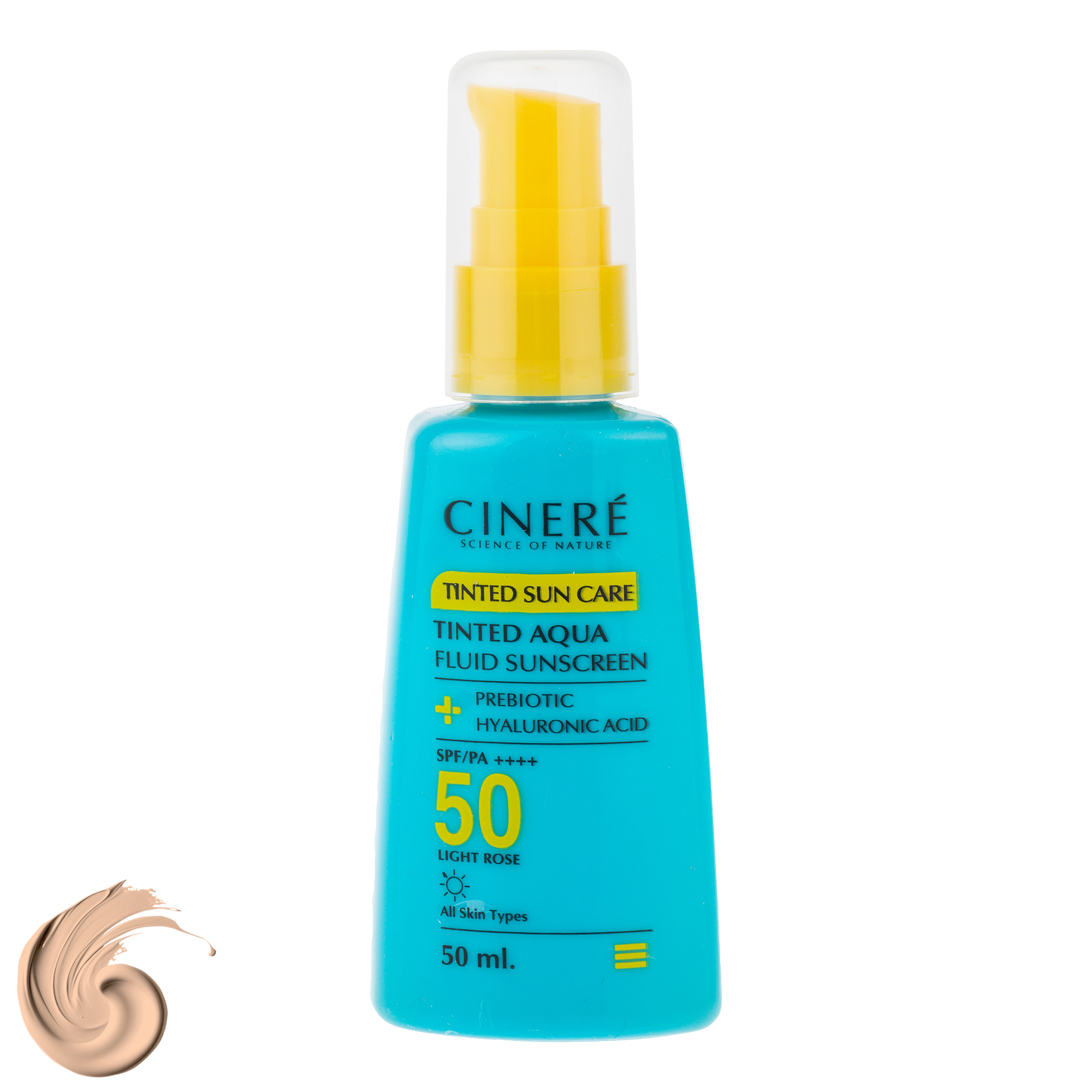 فلوئید ضد آفتاب رنگی لایت رز صورت سینره SPF 50 مدل AQUA محافظ UVA ،UVB و ++++PA مناسب برای انواع پوست حجم 50 میلیلیتر فلوئید ضد آفتاب رنگی لایت رز صورت سینره SPF 50 مدل AQUA محافظ UVA ،UVB و ++++PA مناسب برای انواع پوست حجم 50 میلیلیتر