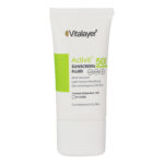 فلوئید ضدآفتاب بی‌رنگ ویتالیر SPF50 مدل Activit، مناسب پوست‌های مختلط و چرب، حجم 50 میلی‌لیتر
