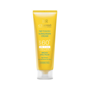 کرم ضدآفتاب بی‌رنگ سینره مدل SPF60 مناسب انواع پوست، حجم 50 میلی‌لیتر