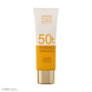کرم ضد آفتاب بدون رنگ ساین اسکین SPF 50 مدل SYN Shield Mineral ‌محافظ UVA ،UVB، ضد حساسیت، مناسب انواع پوست‌ حجم 50 میلی‌لیتر