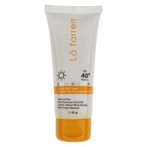 کرم ضد آفتاب بدون رنگ لافارر SPF 40 مدل مینرال ‌حاوی محافظ UVA و UVB و PA+++مناسب پوست‌های حساس حجم 40 میلی‌لیتر