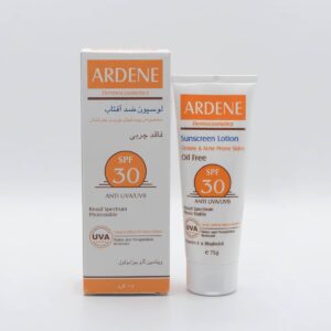لوسیون ضد آفتاب بی‌رنگ صورت آردن SPF 30 مدل Vitamin E ‌مناسب برای پوست چرب حجم 70 میلی‌لیتر