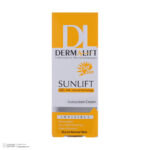 کرم ضد آفتاب بی‌رنگ صورت درمالیفت SPF 50 مدل SUNLIFT SPF50 محافظ UVA ،UVB، ضد آب، مناسب پوست خشک حجم 40 میلی‌لیتر ‌مناسب برای خشک، معمولی حجم 40 میلی‌لیتر