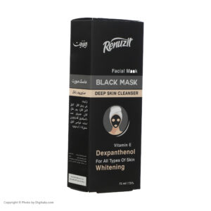 ماسک کرمی صورت و بدن رینوزیت مدل Black Deep حجم 75 میلی‌لیتر کوچک‌کننده منافذ، روشن‌کننده، لایه‌بردار، تسکین‌دهنده و جوان‌کننده با ویتامین E، مناسب انواع پوست و استفاده روز و شب