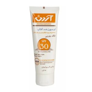 لوسیون ضد آفتاب بی‌رنگ صورت آردن SPF 30 مدل Vitamin E ‌مناسب برای پوست چرب حجم 70 میلی‌لیتر