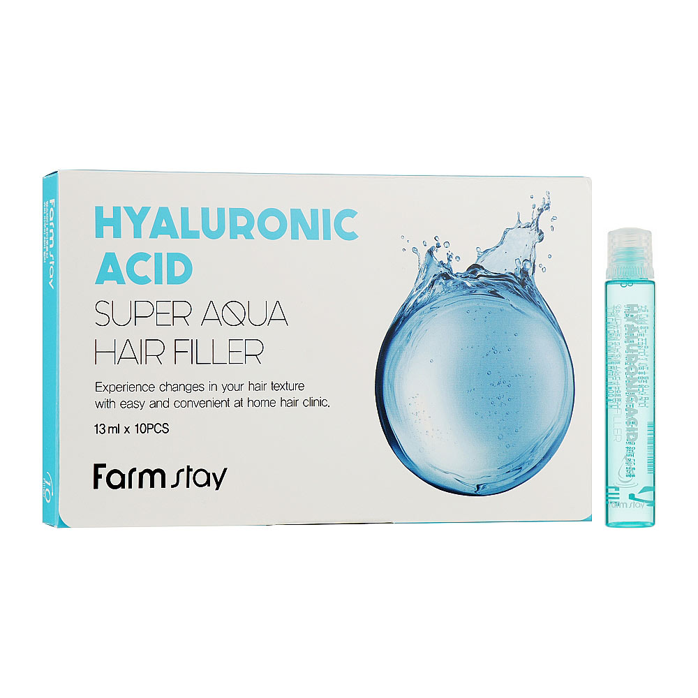 hyaluronic-acid-hair-filler-farm-stay فیلر مو هیالورونیک اسید سوپر آکوا فارماسی (فارم استی) - تصویر 1
